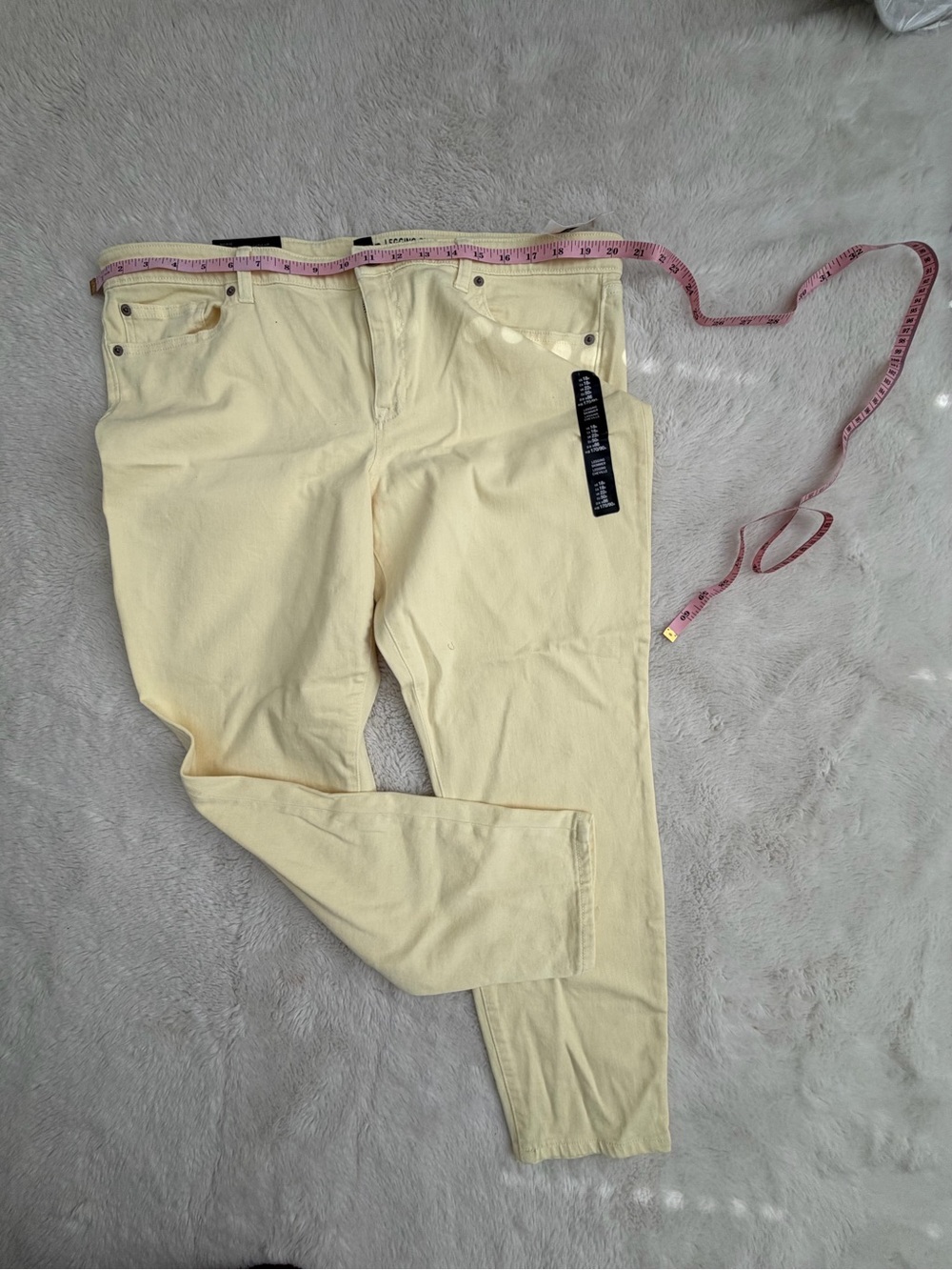 GAP Women's Pale Butter Yellow Skinny Jeans